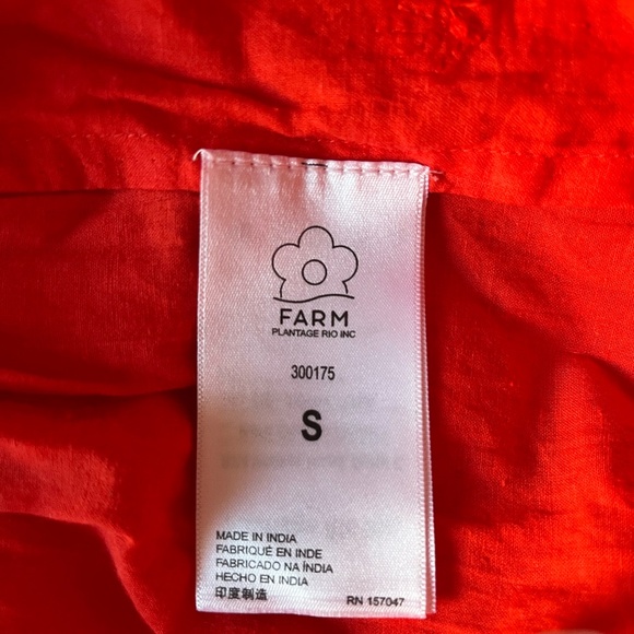 FARM RIO | Tiered Embroidered Cotton-Mousseline Mini Skirt in Red | Size Small - Picture 11 of 12